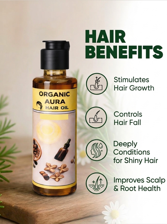 Organic Aura - 8-in-1 Signature Hair Oil with Rosemary & Kalonji (Lab Tested)